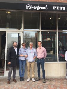 From Left: NDC Loan Officer Conor McCarthy, Clint & Laura Gangloff (the owners) and Jeff Flynn, the Director of Economic Development for the City of Wilmington