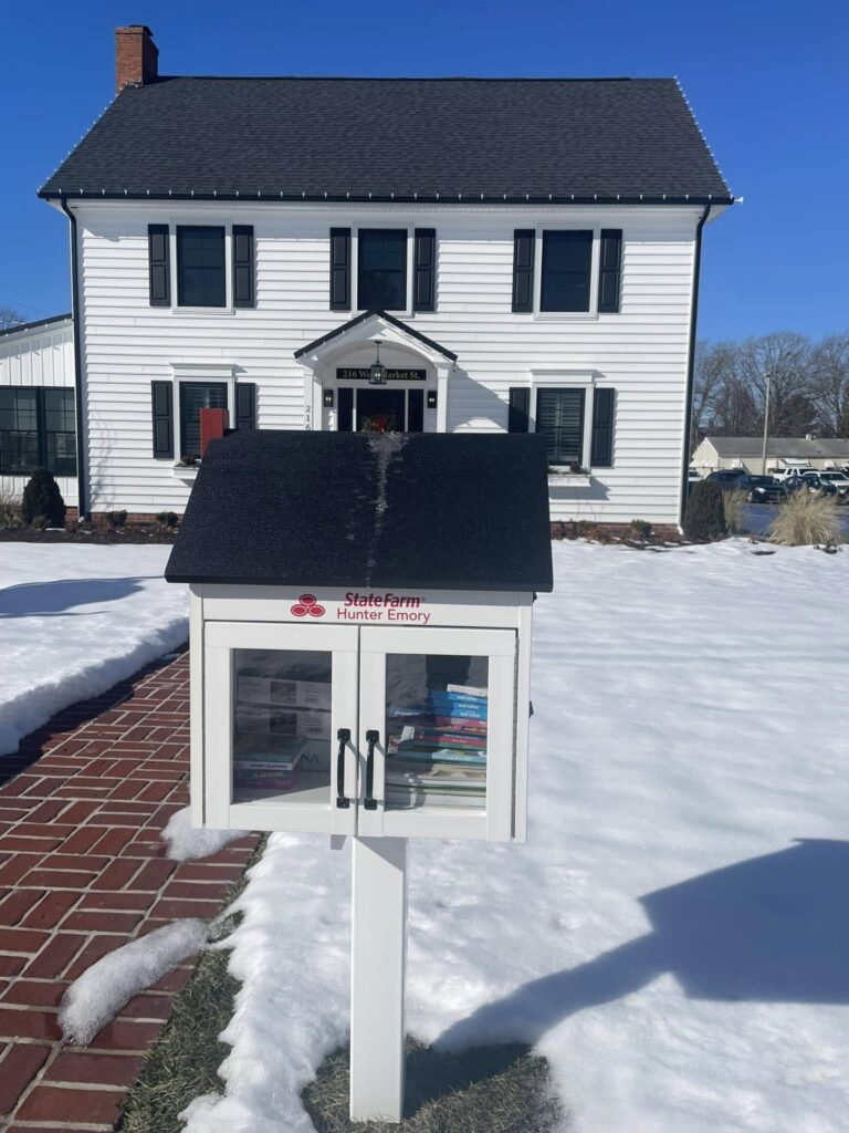 The Emory Agency's newest project, a little library, constructed in January 2024.