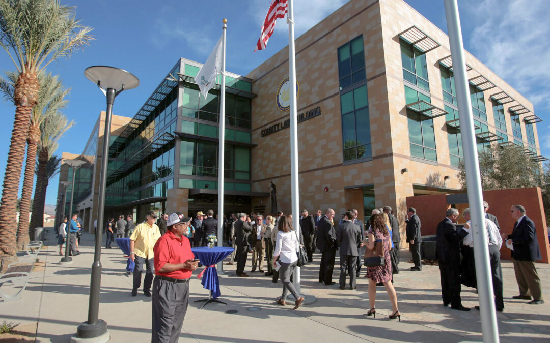 The opening ceremony of the County Law Building in Indio on Wednesday.
