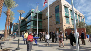 The opening ceremony of the County Law Building in Indio on Wednesday.