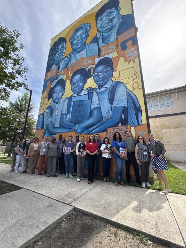 Group photo during the mobile workshop stop at the McDonogh 19/Tate, Etienne & Prevost (TEP) Center